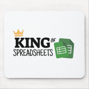 Koning van muismatje voor spreadsheets muismat