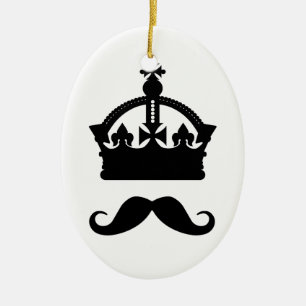 Koning van Mustaches, aangepast versieringsgebouw Keramisch Ornament