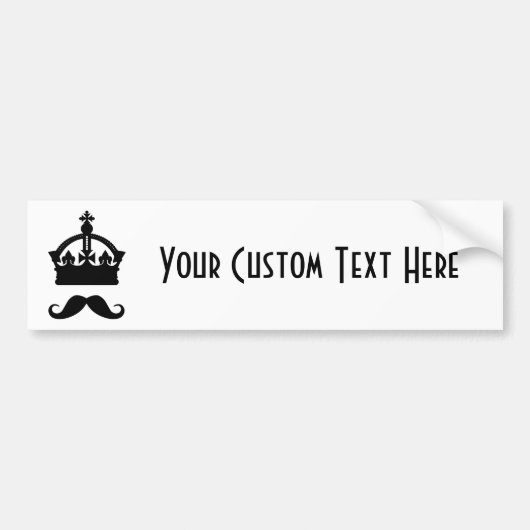Koning van Mustaches aangepaste bumpersticker (Voorkant)