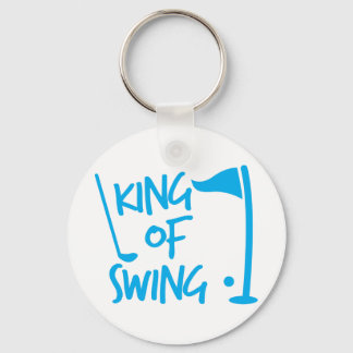 Koning van SWING, golfbal en golfclub Sleutelhanger