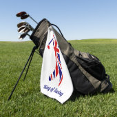 Koning van Swing | Union Jack Golf Player Golfhanddoek (Groen)
