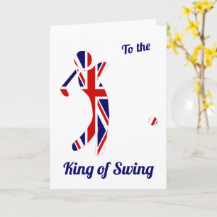 Koning van Swing Union Jack Golfer VADERDAG Kaart