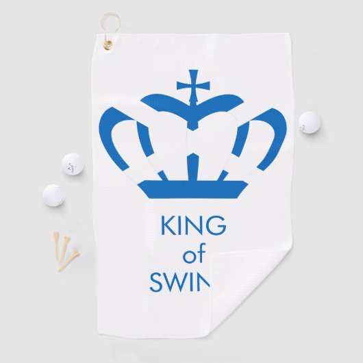 Koning van Swing | Vlag van Schotland Kroon Golfhanddoek (Insitu)