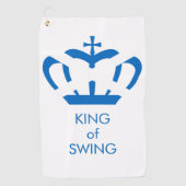 Koning van Swing | Vlag van Schotland Kroon Golfhanddoek (Voorkant)