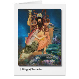 Koning van Tentacles Tarot Wenskaart
