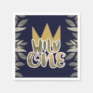 Koning van Wilde Dingen Eén 1e Verjaardagsfeestje Servet