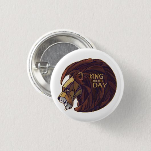 Koning voor de Dag Ronde Button 3,2 Cm (Voorkant /achterkant)