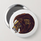Koning voor de Dag Ronde Button 4,0 Cm (Voorkant /achterkant)