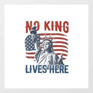 Koning vrij sinds 1776 Geen koningen in Amerika Raamsticker
