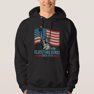 Koningen afwijzen sinds 1776 standbeeld ontwerp hoodie
