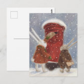 Koningen die hun kerstbrief posteren briefkaart (Voorkant / Achterkant)