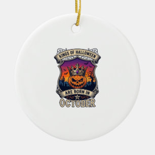 Koningen Halloween Worden Geboren Oktober Kroon Po Keramisch Ornament