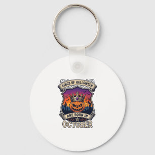 Koningen Halloween Worden Geboren Oktober Kroon Po Sleutelhanger