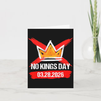Koningen Maart 28 2026 Koningsdag Vintage Grappige Kaart