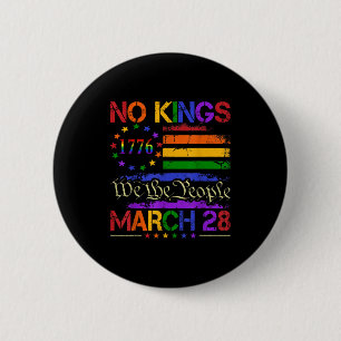 Koningen march 28 2026 koningsdag vintage grappig ronde button 5,7 cm