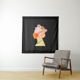 KONINGEN MET EEN VEELKMASKkunst VAN DE Pop Wandkleed