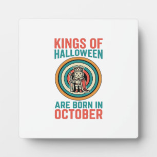 Koningen van Halloween Oktober Verjaardag Vintage Fotoplaat