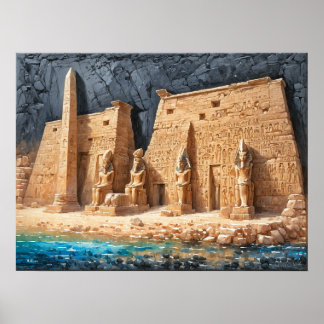 Koningen van het Oude Egypte Dendera Tempel Poster