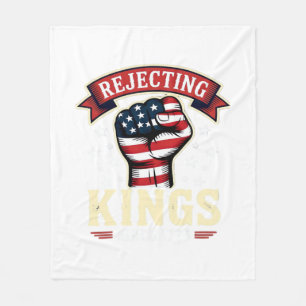 Koningen verwerpen sinds 1776 Patriotisch Onafhank Fleece Deken