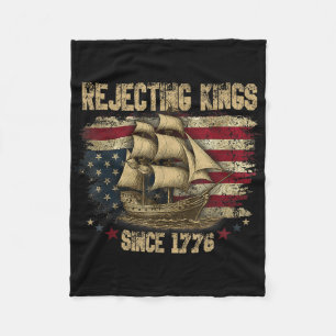 Koningen verwerpen sinds 1776 Vrijheid Patriotisch Fleece Deken
