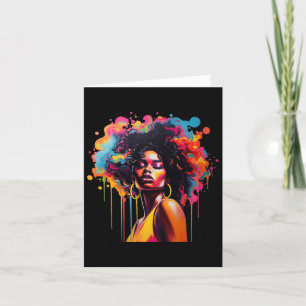 Koningin Afro Melanine Drippende Juneteenth Afrika Kaart