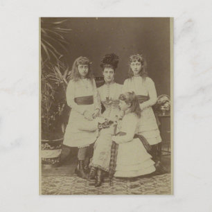 Koningin Alexandra met haar dochters #010UK Briefkaart