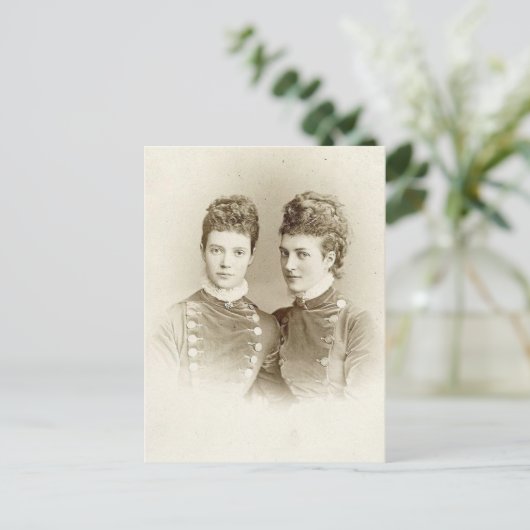 Koningin Alexandra van Engeland en zuster keizerin Briefkaart (Staand voorkant)