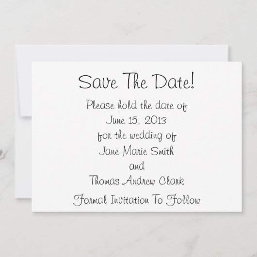 Koningin Anne redt de datum Save The Date (Achterkant)