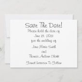 Koningin Anne redt de datum Save The Date (Achterkant)