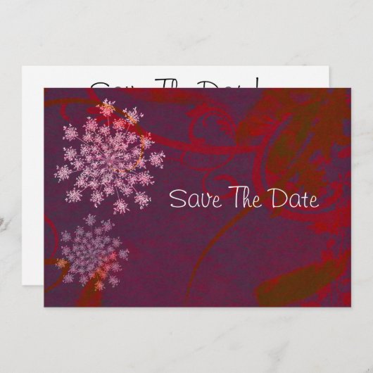 Koningin Anne redt de datum Save The Date (Voorkant / Achterkant)