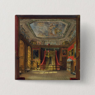 Koningin Anne's Bed, Windsor Castle uit 'Royal Res Vierkante Button 5,1 Cm