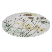 Koningin Anne's Kant/Wit Rond Glas Snijplank (Hoek)