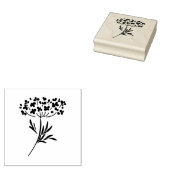 Koningin Annes Lace Flower Rubberstempel (Gestempeld)
