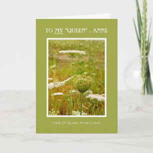 Koningin Anne's Lace/Happy Birthday voor mijn koni Kaart
