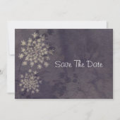 Koningin Anne's Lace Paars redt de datum Save The Date (Voorkant)