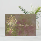 Koningin Anne's Lace Wedding Invitation Kaart (Staand voorkant)