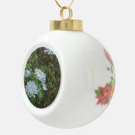 Koningin Anne's Lace White Wild Flower Keramische Bal Ornament