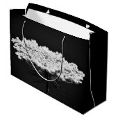 Koningin Anne's Lace Wildflower B&W Groot Cadeauzakje (Achterkant Gekanteld)