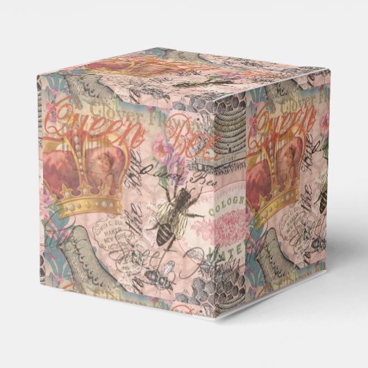 Koningin Bee  Beauful Collage Bedankdoosjes (Achterkant)