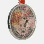 Koningin Bee  Beauful Collage Metalen Ornament (Rechts)