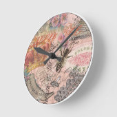 Koningin Bee Beauful Collage Ronde Klok (Hoek)