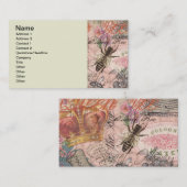 Koningin Bee  Beauful Collage Visitekaartje (Voorkant / Achterkant)