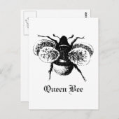  koningin Bee Briefkaart (Voorkant / Achterkant)