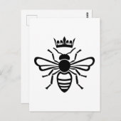 Koningin Bee Crown Briefkaart (Voorkant / Achterkant)