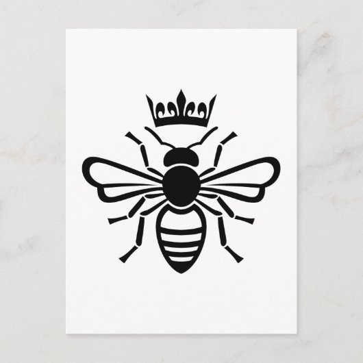 Koningin Bee Crown Briefkaart (Voorkant)