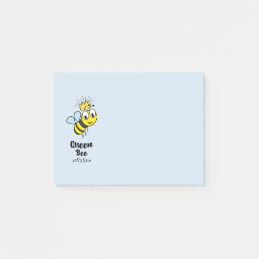 Koningin Bee Cute Bumble Bee met Kroon Post-it® Notes (Voorkant)