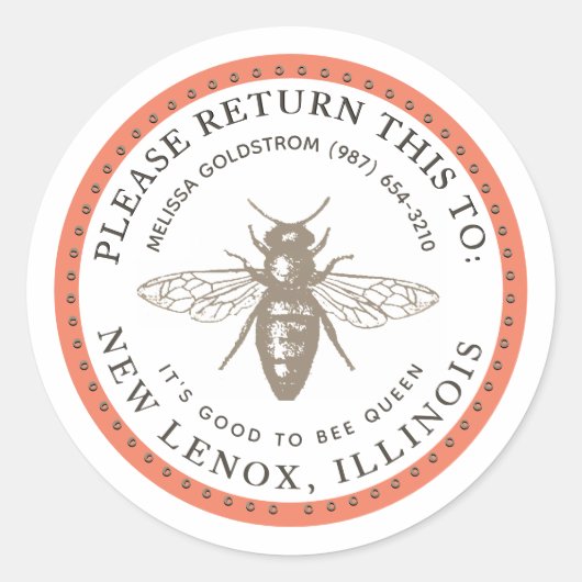 Koningin Bee Good om Koningin Bezit ID Mini Labels (Voorkant)