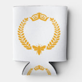 Koningin Bee. Laurel met Bijen en Kroon Blikjeskoeler (Voorkant)