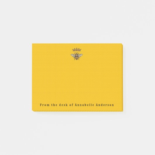Koningin Bee met Crown Post-it Notes (Voorkant)