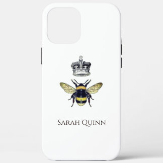 Koningin Bee met haar kroonartistieke illustratie  iPhone 12 Pro Max Hoesje